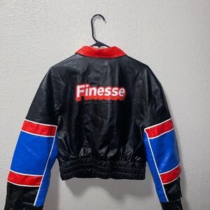 Finesse Red and Black Leather Jacket